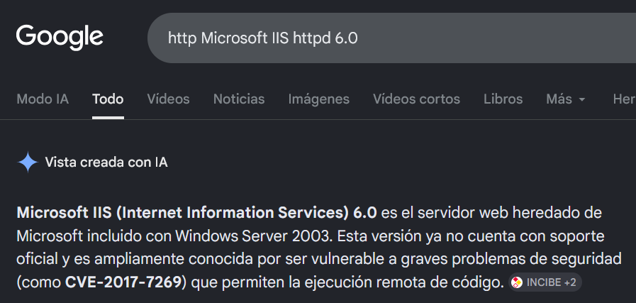 Vulnerabilidad IIS 6.0 WebDAV